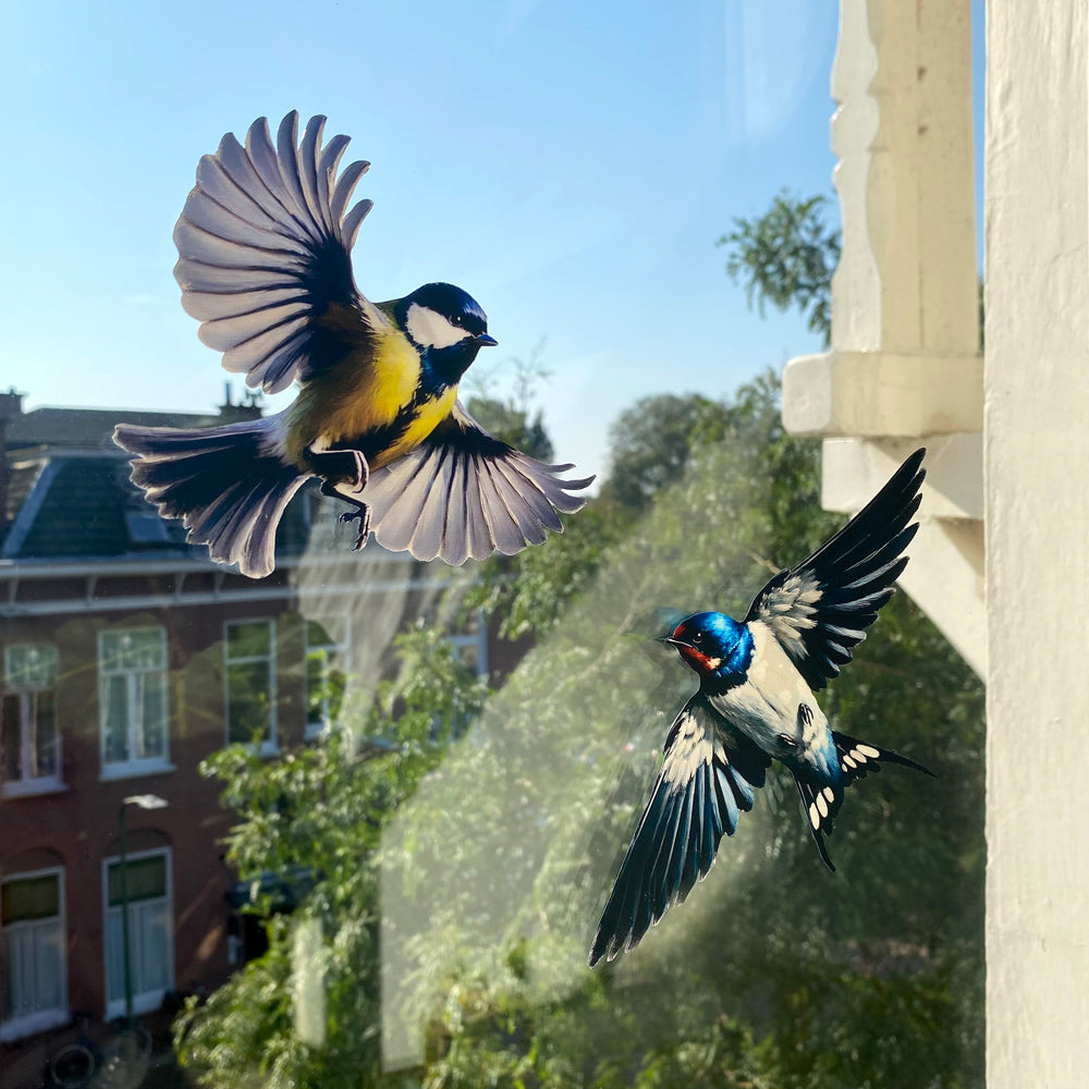 6 doppelseitige Fensteraufkleber