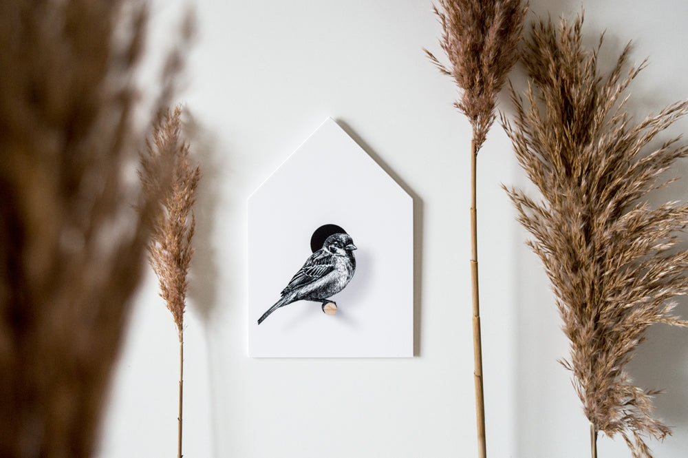 Vogelhäuschen Spatz