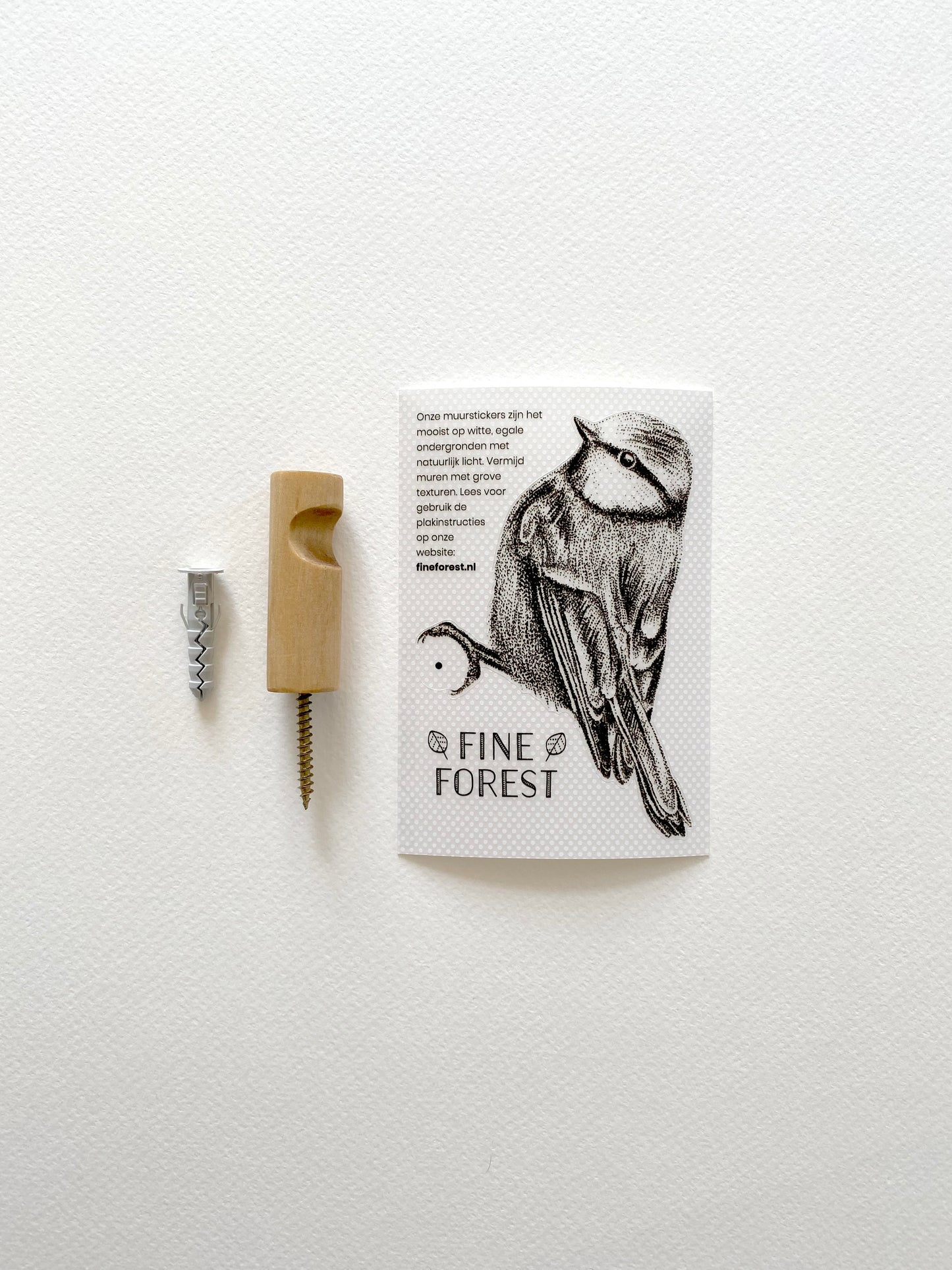 Wandhaken Spatz und Blaumeise