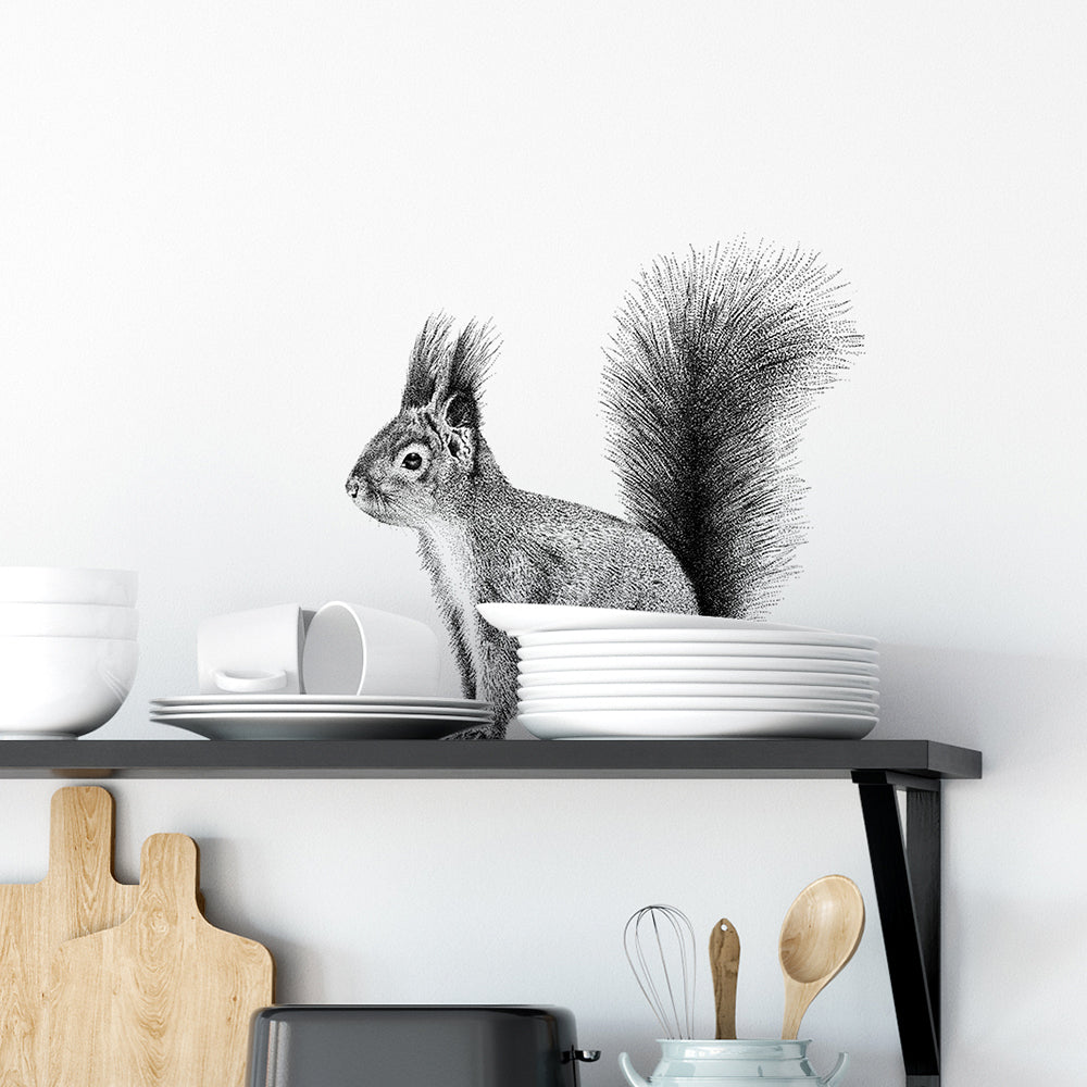 Wandtattoo Eichhörnchen