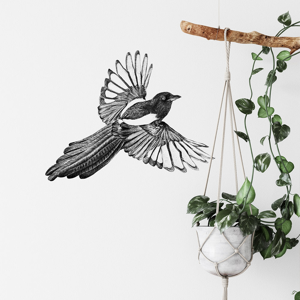 Wandtattoo Fliegende Elster