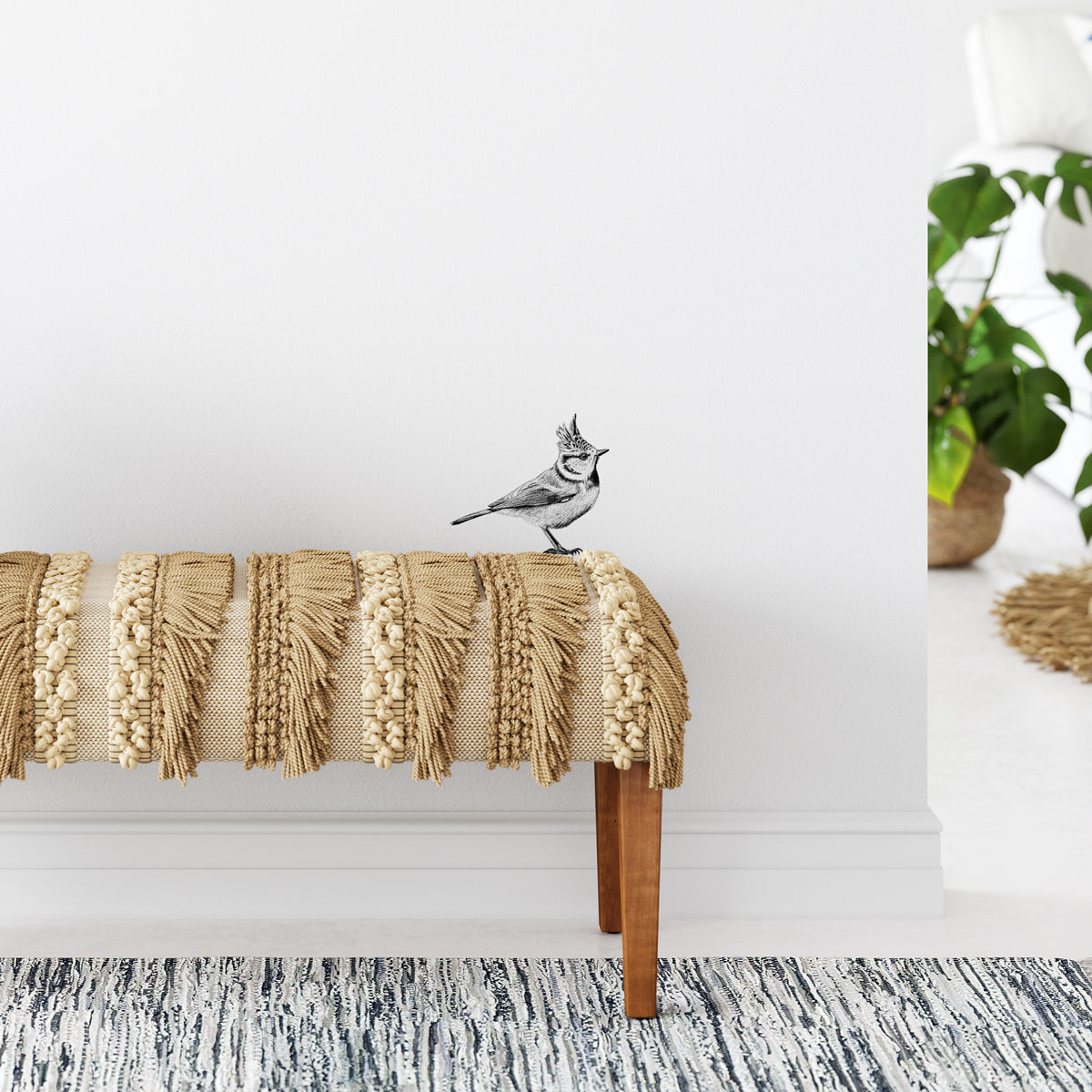 Crested tit wall sticker