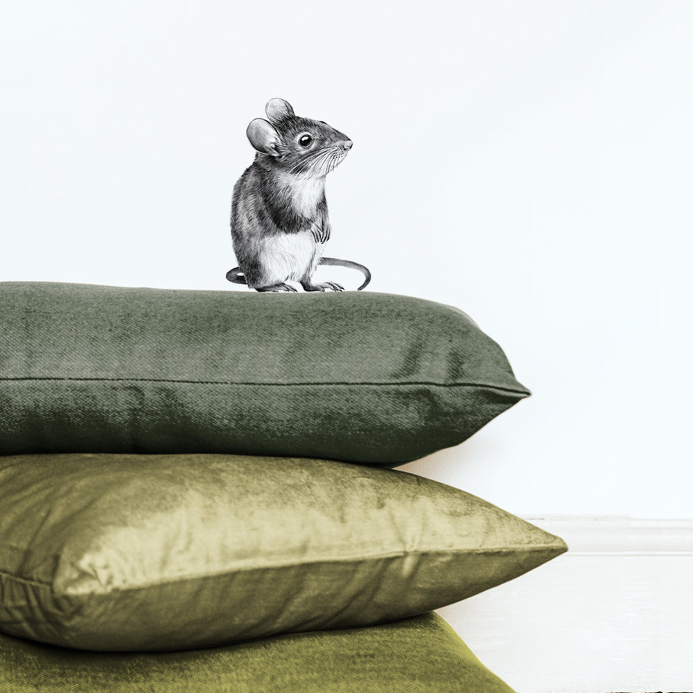 Wood mouse wall sticker #2