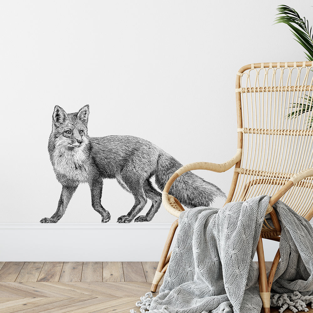 Red fox wall sticker