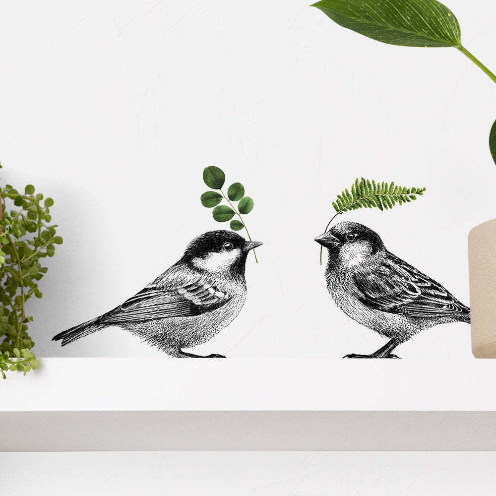 Bird wall sticker set