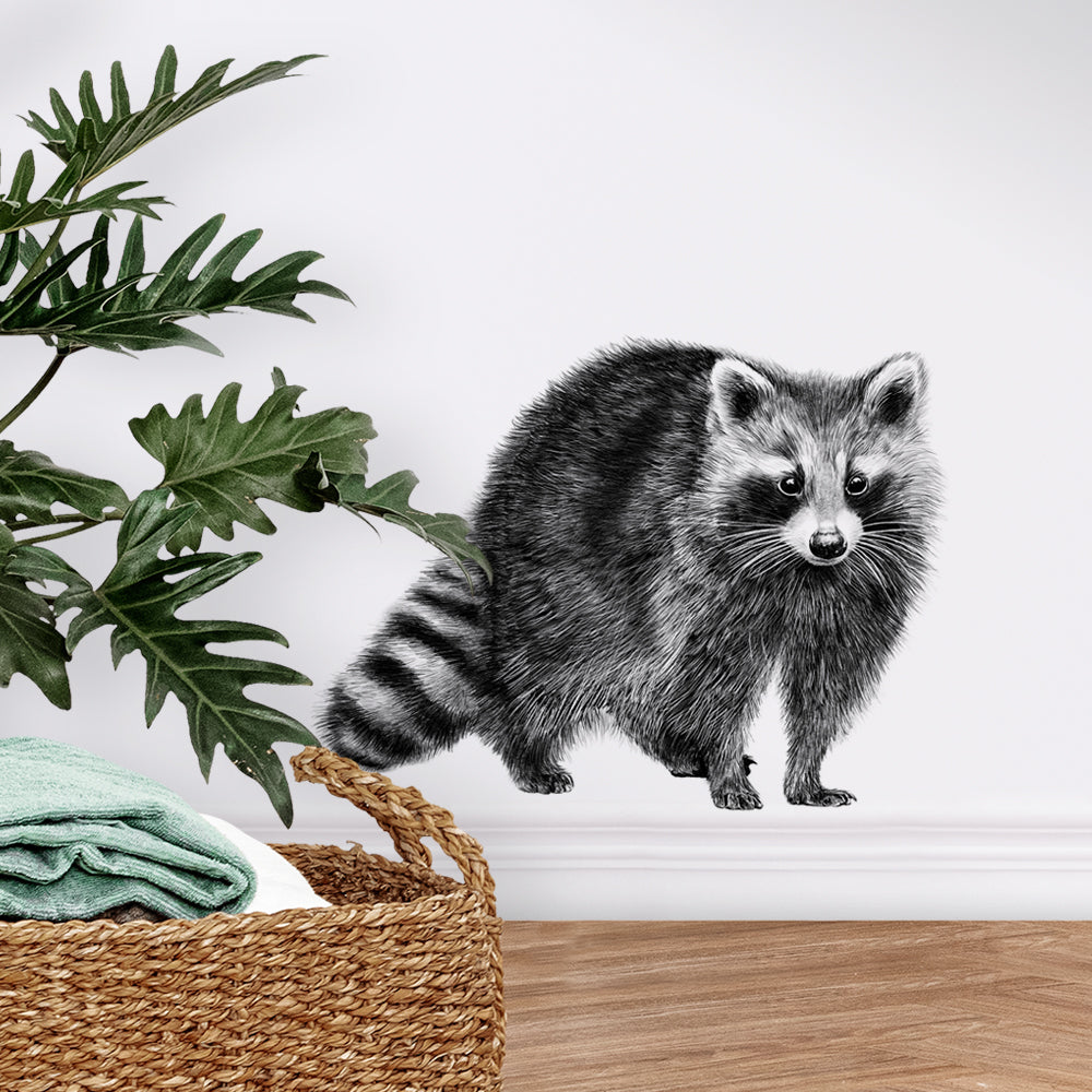 Raccoon wall sticker